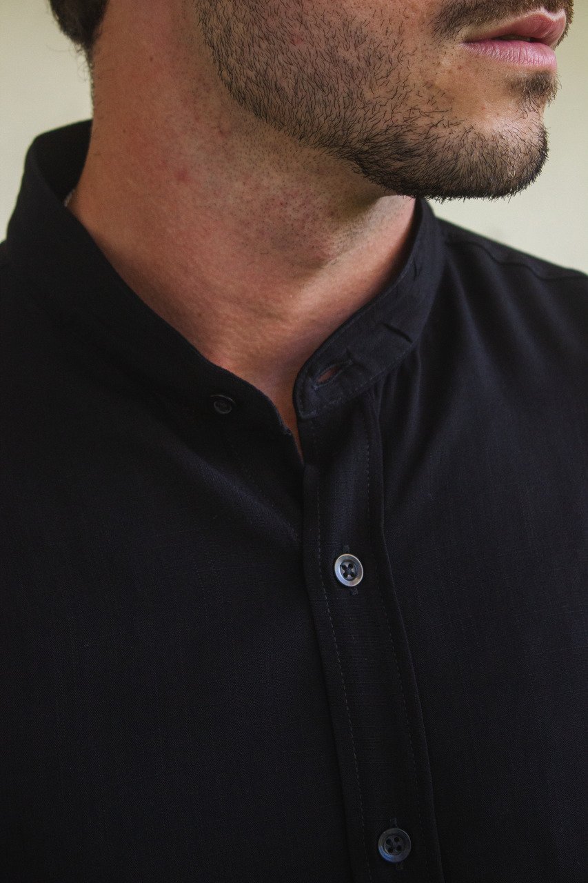 03 camisa de botao viscolinho gola padre