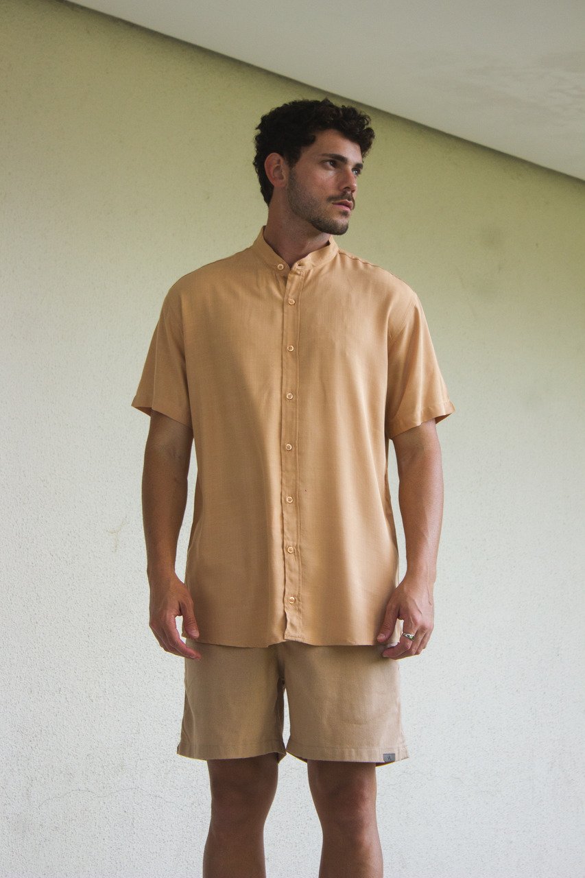 10 camisa de botao viscolinho gola padre