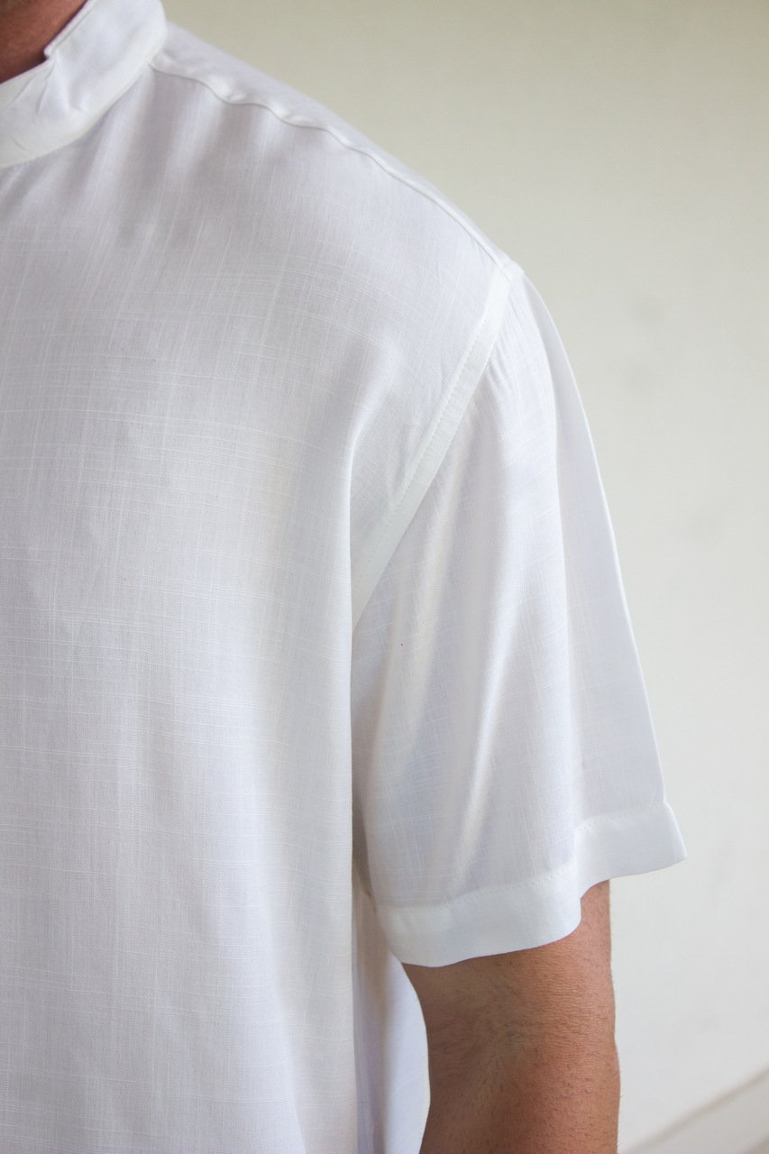 16 camisa de botao viscolinho gola padre