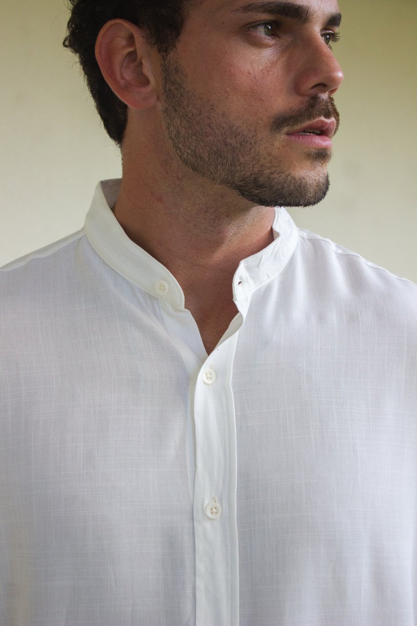 18 camisa de botao viscolinho gola padre