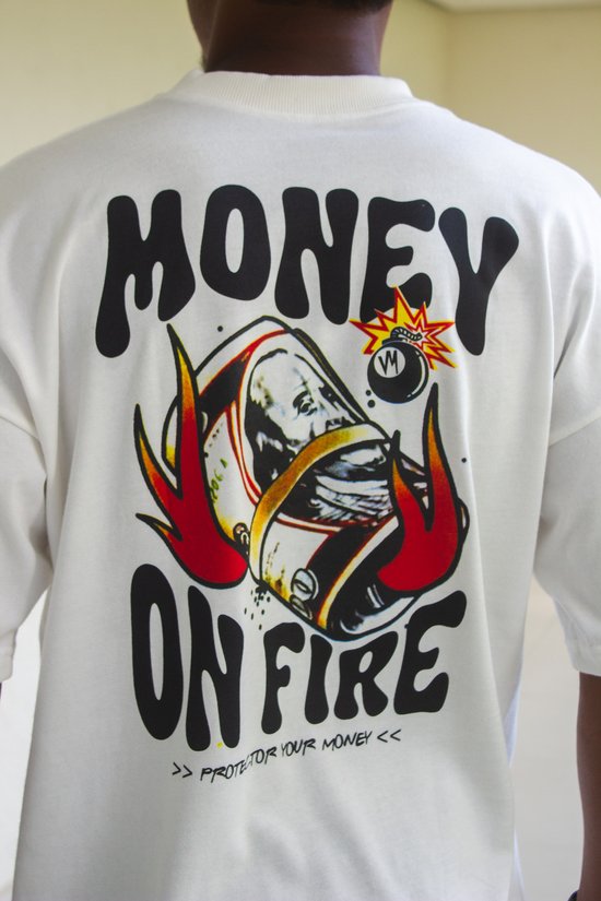 01 camiseta oversized money on fire