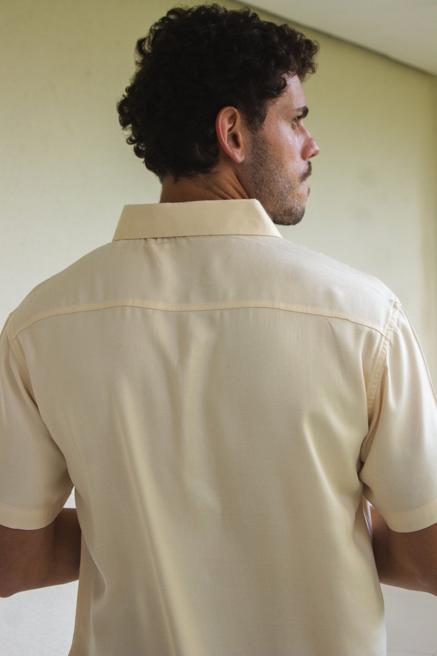 42 camisa de botao viscolinho