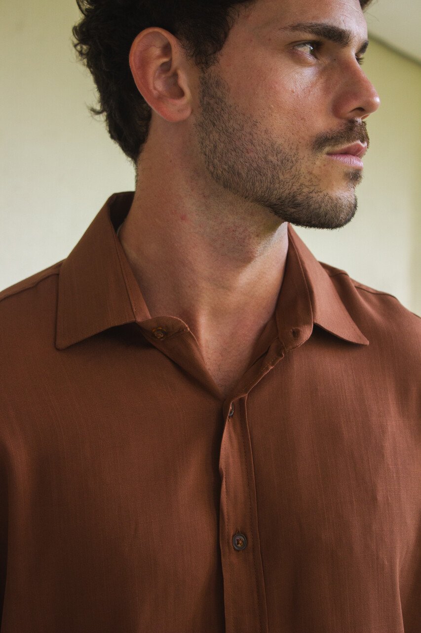 45 camisa de botao viscolinho