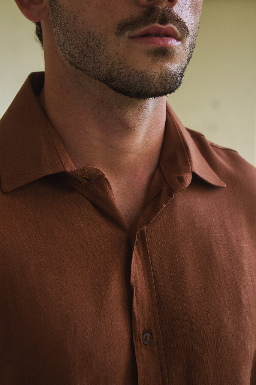 46 camisa de botao viscolinho