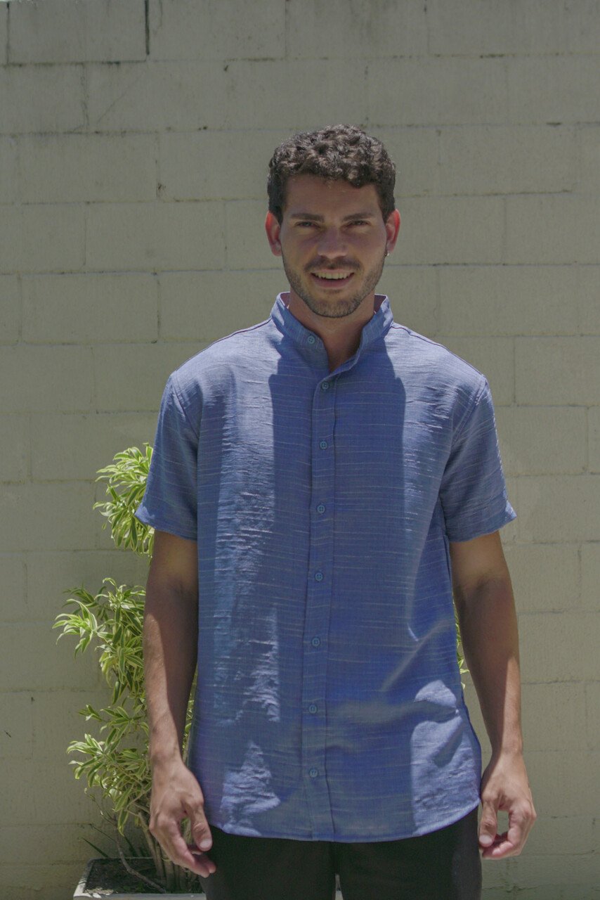 05 camisa de botao gola padre linhas do vento