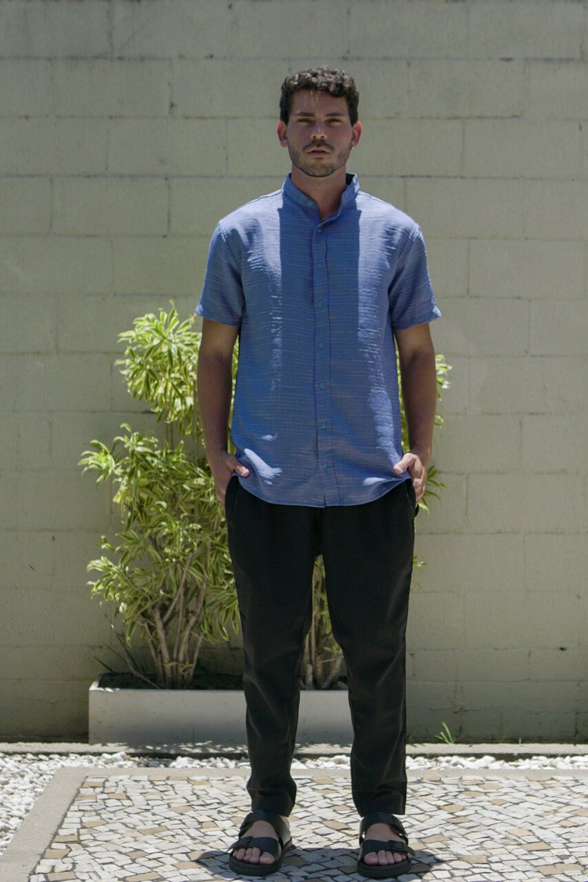 08 camisa de botao gola padre linhas do vento